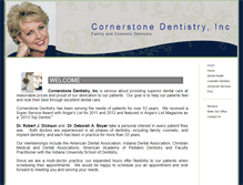 Tablet Screenshot of cornerstonedentistrycarmel.com